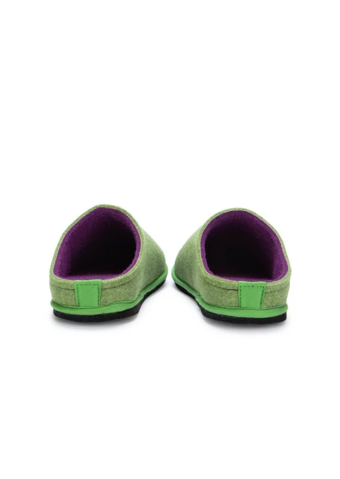 LÖWENWEISS | PANTOFOLE FELTRO DI LANA VERDE VIOLA Vendite Flash