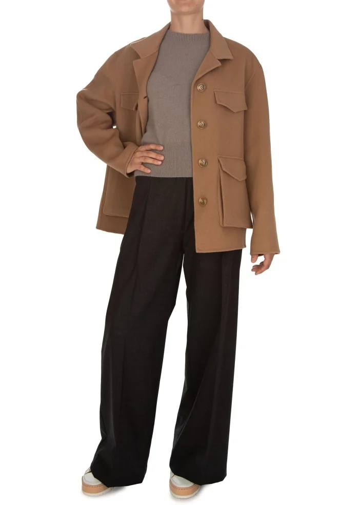 SEMICOUTURE | CAPPOTTO TASCHE MARRONE Vendita