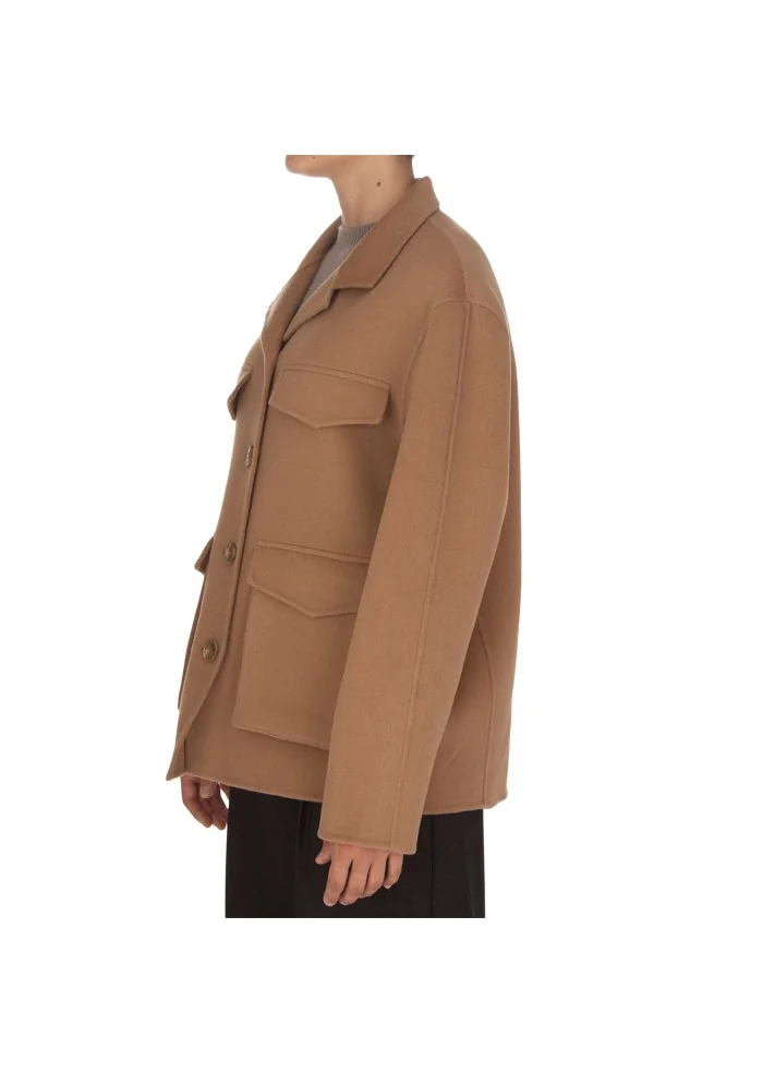 SEMICOUTURE | CAPPOTTO TASCHE MARRONE Vendita