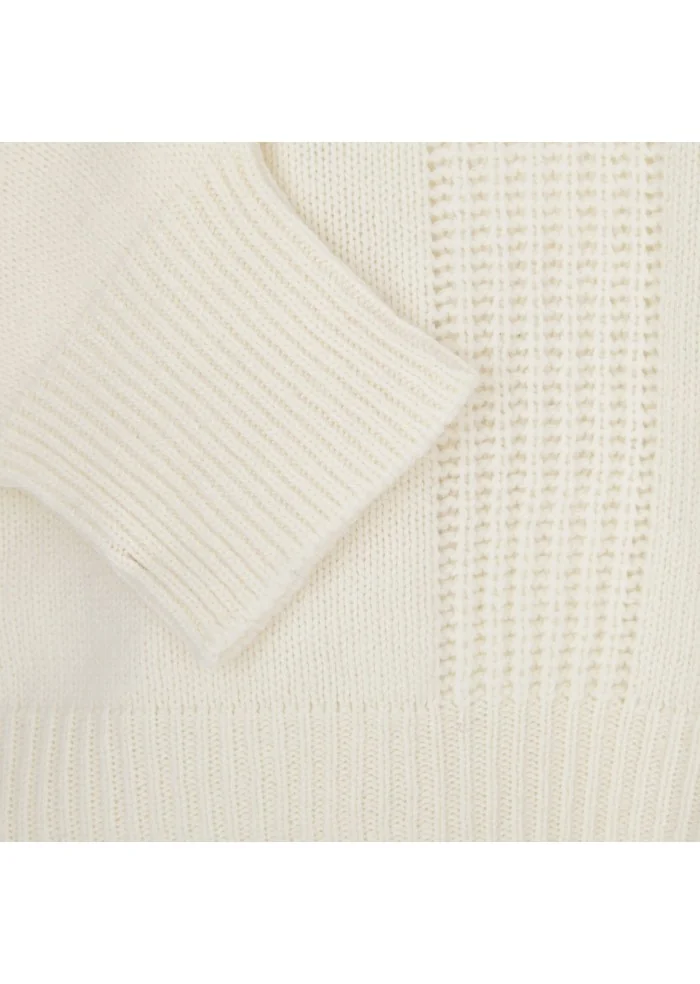 CASHMERE ISLAND | MAGLIONE PITIGLIANO BIANCO POLARE Spedizione Gratuita