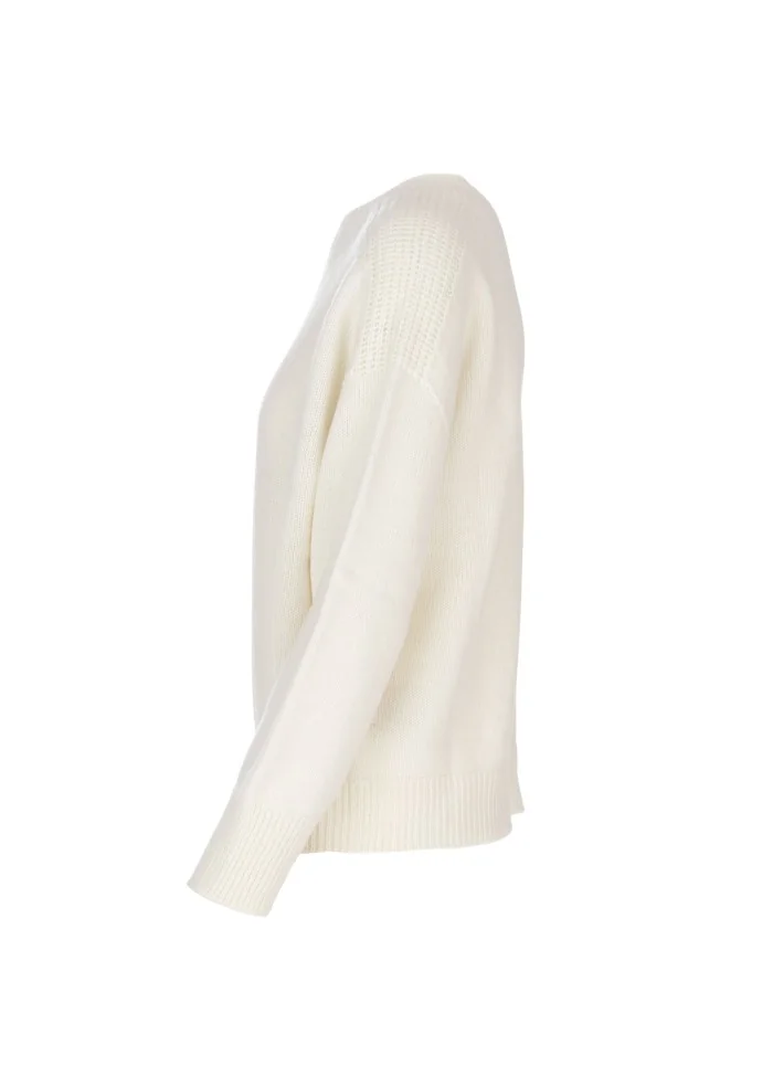 CASHMERE ISLAND | MAGLIONE PITIGLIANO BIANCO POLARE Spedizione Gratuita