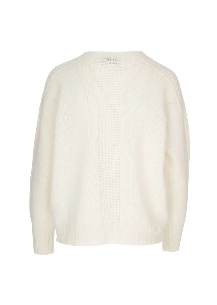 CASHMERE ISLAND | MAGLIONE PITIGLIANO BIANCO POLARE Spedizione Gratuita
