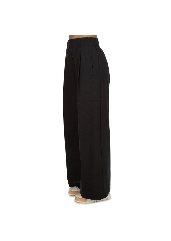 SEMICOUTURE | PANTALONI GAMBA LARGA GRIGIO ANTRACITE Fino Al -60%