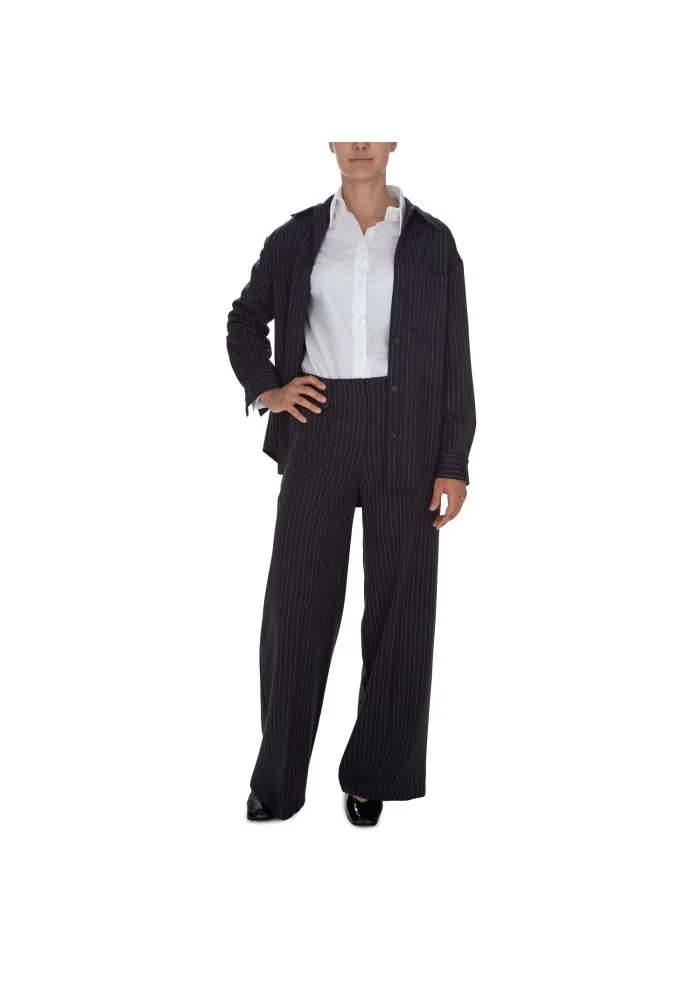 KARTIKA | PANTALONI A PALAZZO RIGHE BLU Saldi