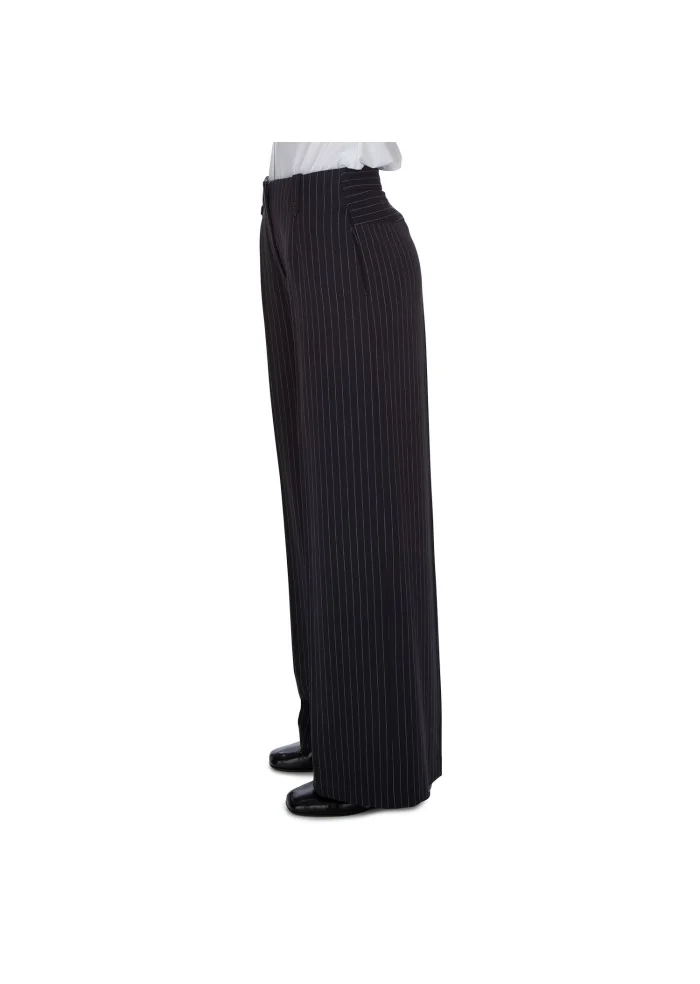 KARTIKA | PANTALONI A PALAZZO RIGHE BLU Saldi