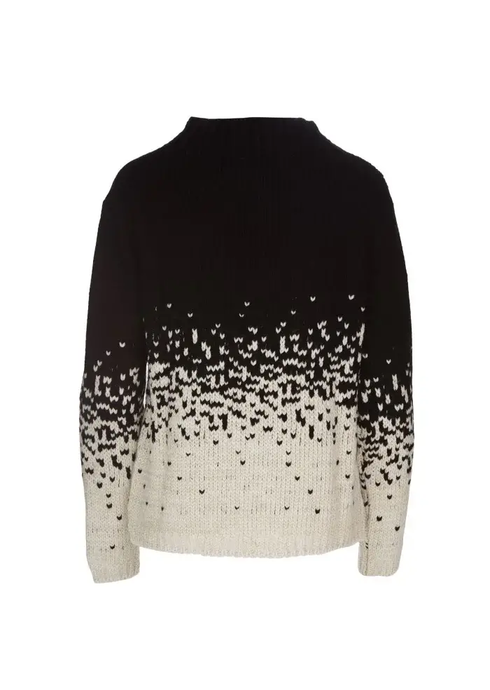 KARTIKA | MAGLIONE MOTIVO SFUMATO NERO BIANCO Hotsell