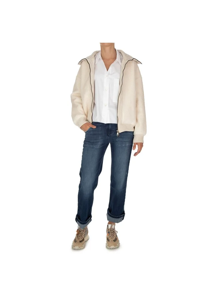 NOUMENO CONCEPT | JEANS VITA ELASTICA BLU In Saldo
