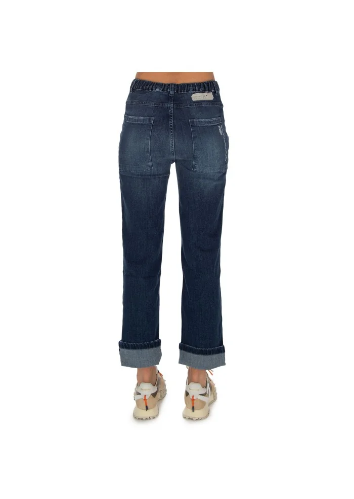 NOUMENO CONCEPT | JEANS VITA ELASTICA BLU In Saldo