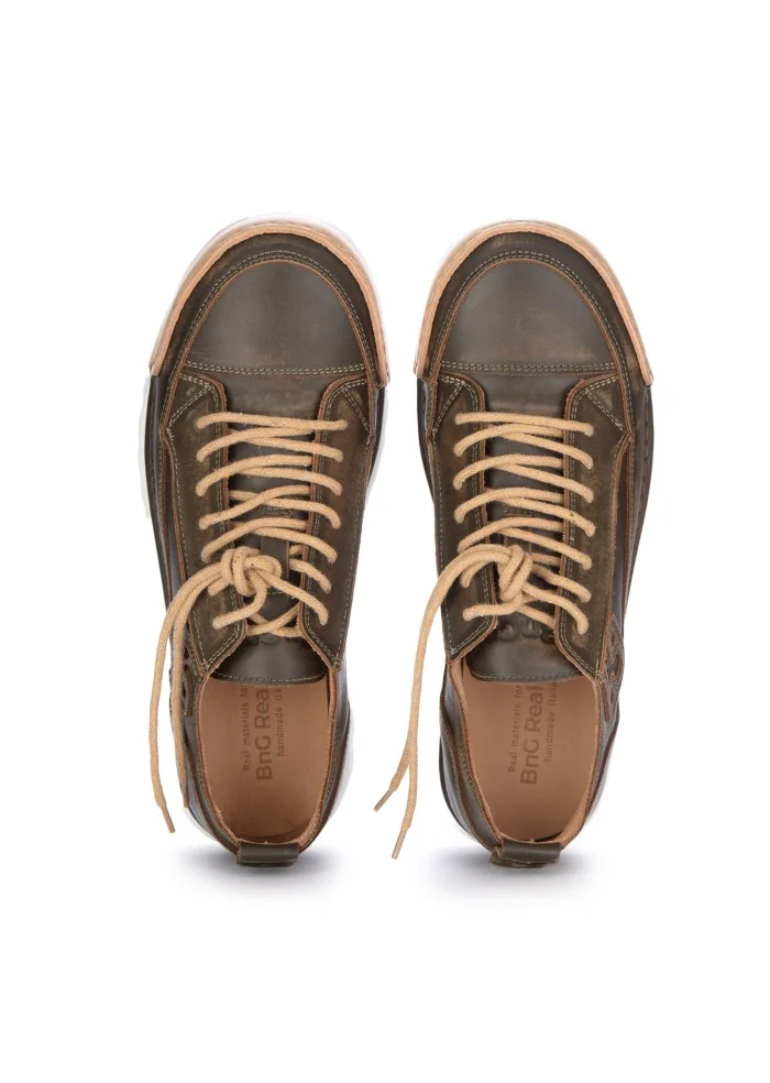 BNG REAL SHOES | SNEAKERS LA MILITARE NOCE MARRONE Nuovo