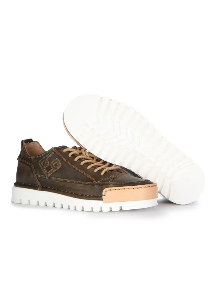 BNG REAL SHOES | SNEAKERS LA MILITARE NOCE MARRONE Nuovo