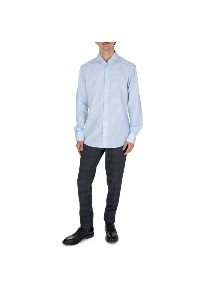 TRAIANO | CAMICIA A RIGHE AZZURRO BIANCO Hotsell