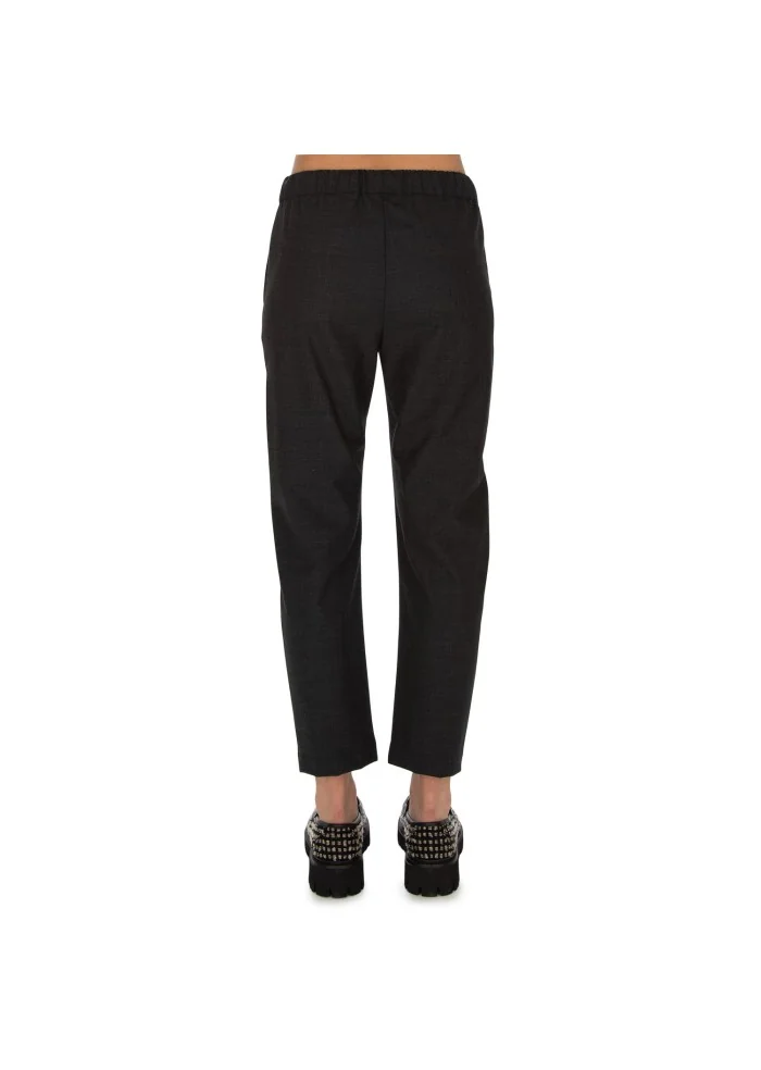 SEMICOUTURE | PANTALONI VITA ELASTICIZZATA GRIGIO ANTRACITE Italy