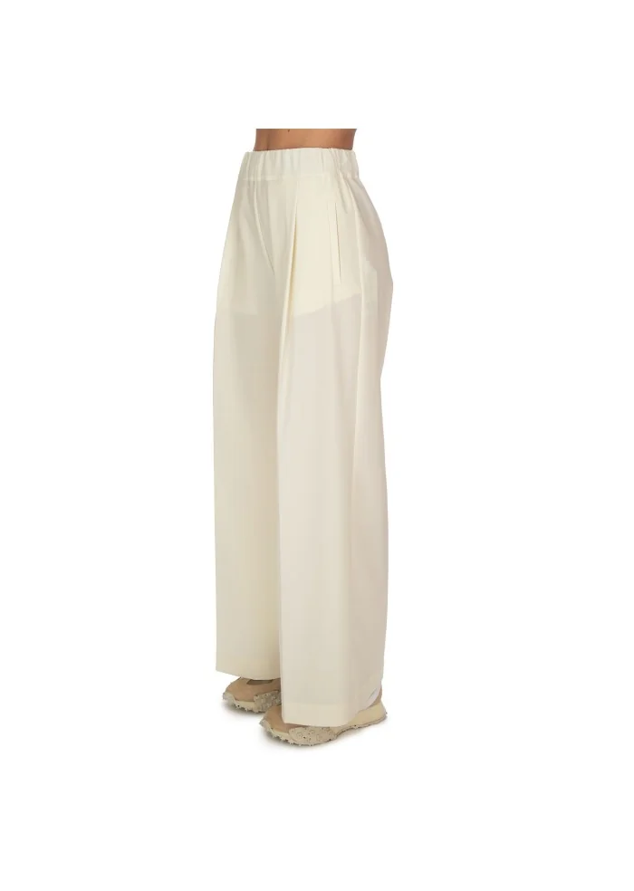 SEMICOUTURE | PANTALONI GAMBA LARGA BIANCO PANNA Italia