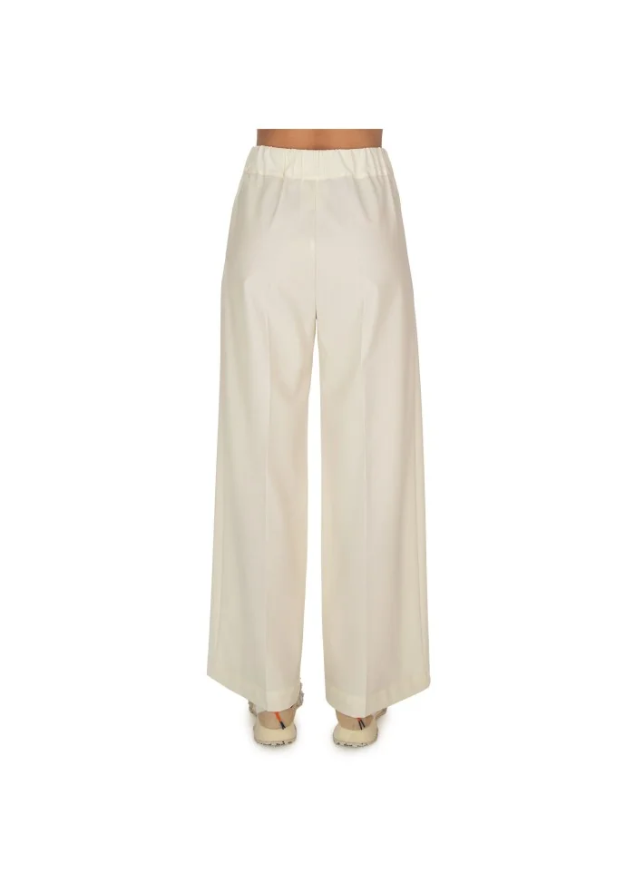 SEMICOUTURE | PANTALONI GAMBA LARGA BIANCO PANNA Italia