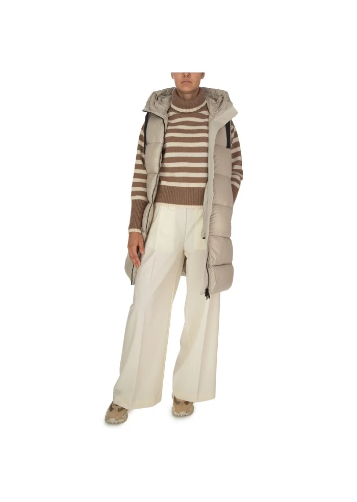 SEMICOUTURE | MAGLIONE A RIGHE MARRONE BEIGE Qualità