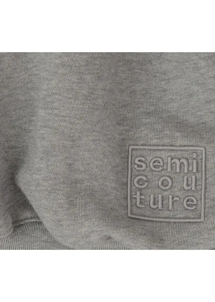 SEMICOUTURE | FELPA CON ZIP GRIGIO Pezzi Unici
