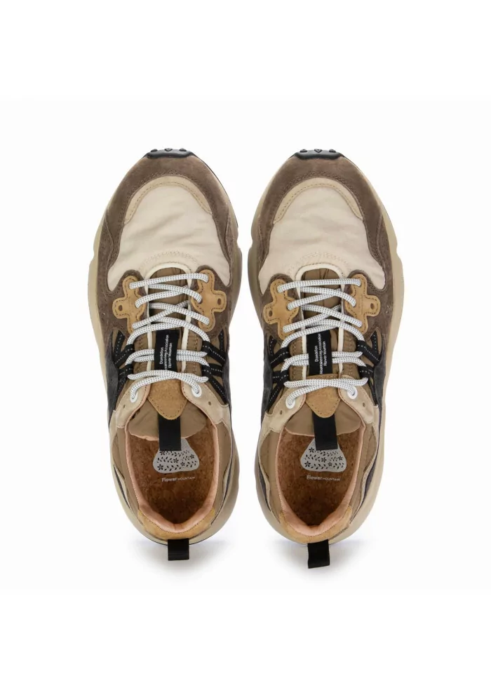 FLOWER MOUNTAIN | SNEAKERS YAMANO 3 CAMOSCIO NYLON MARRONE Sconto