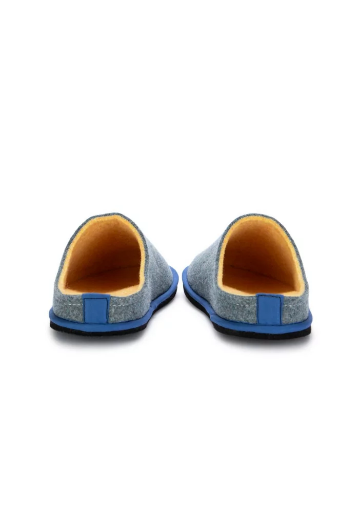 LÖWENWEISS | PANTOFOLE FELTRO DI LANA BLU GIALLO Saldi