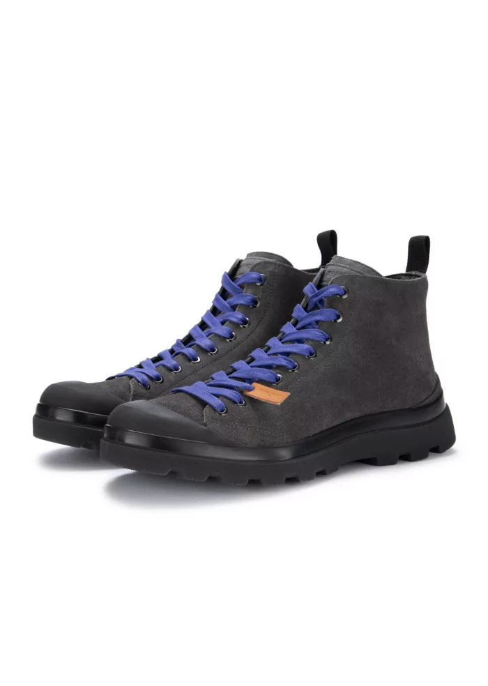 PANCHIC | STIVALETTI ALLACCIATI CAMOSCIO GRIGIO SCURO Saldi Di Fabbrica