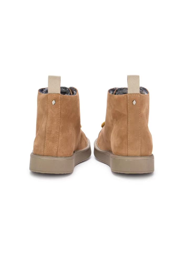 PANCHIC | TRONCHETTI CAMOSCIO MARRONE CHIARO LACCI GIALLI In Saldo