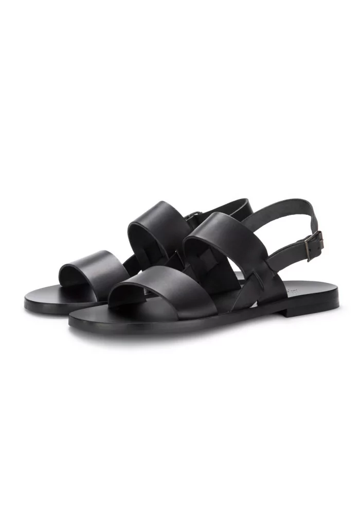 MANOVIA 52 | SANDALI CINTURINO PELLE NERO Italia
