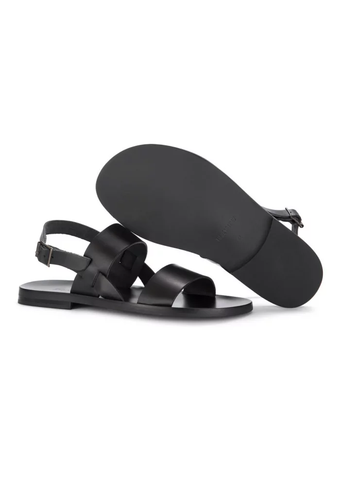 MANOVIA 52 | SANDALI CINTURINO PELLE NERO Italia
