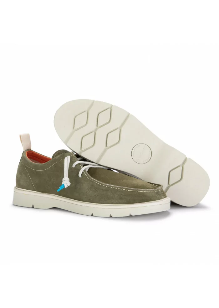 PANCHIC | SCARPE ALLACCIATE CAMOSCIO VERDE SALVIA Vendita