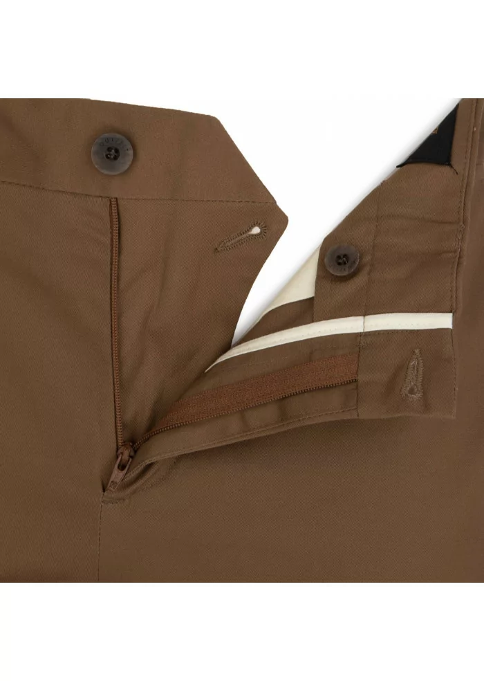 OUT/FIT | PANTALONI SOLDI COTONE MARRONE TABACCO Consegna Veloce