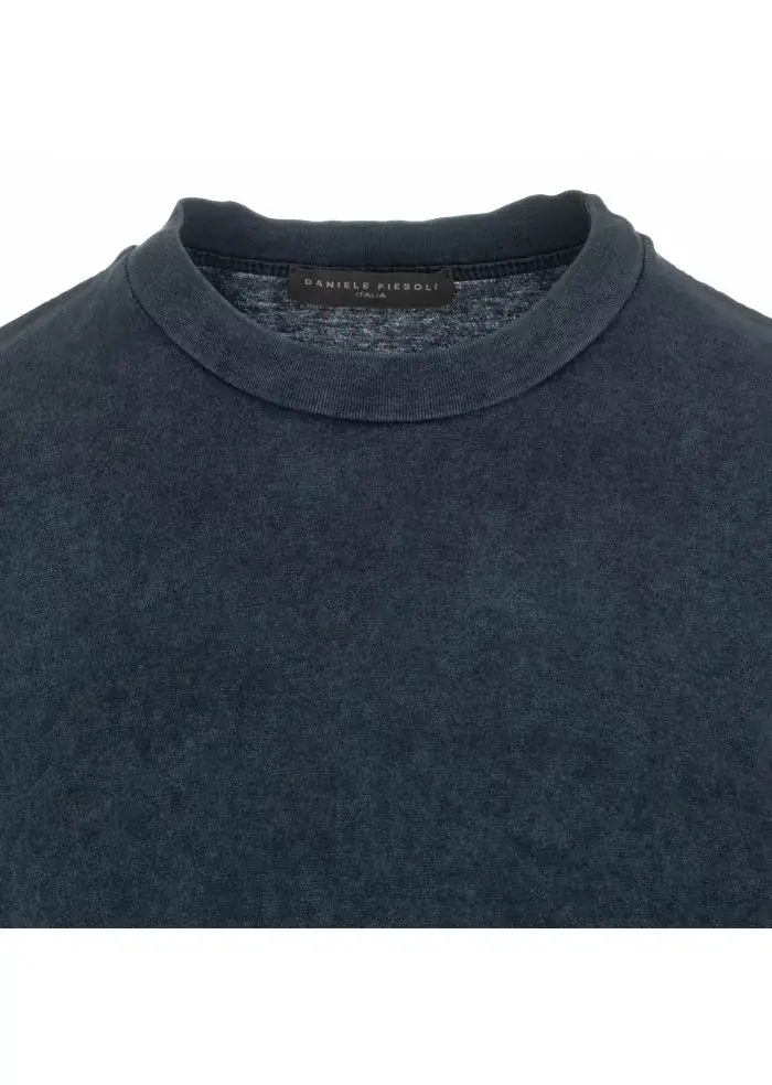 DANIELE FIESOLI | T-SHIRT JERSEY STONE WASHED BLU Affare Del Giorno