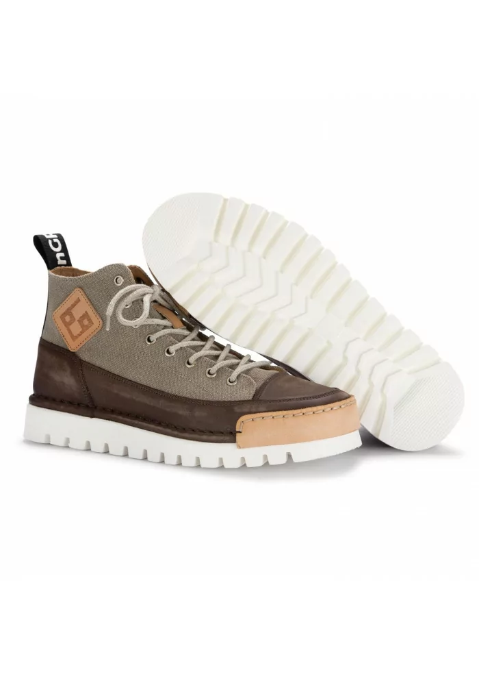 BNG REAL SHOES | SNEAKERS LA MOKA CANVAS HIGH MARRONE CACHI Convenienza
