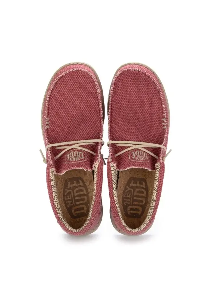 HEY DUDE | SCARPE BASSE WALLY BRAIDED ROSSO Vendita