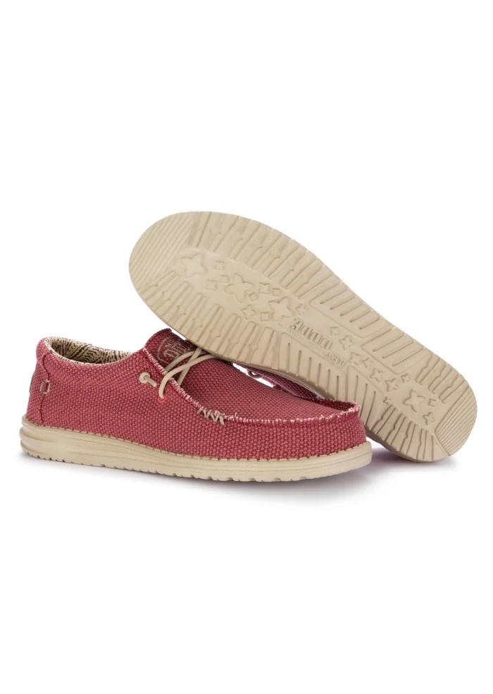 HEY DUDE | SCARPE BASSE WALLY BRAIDED ROSSO Vendita