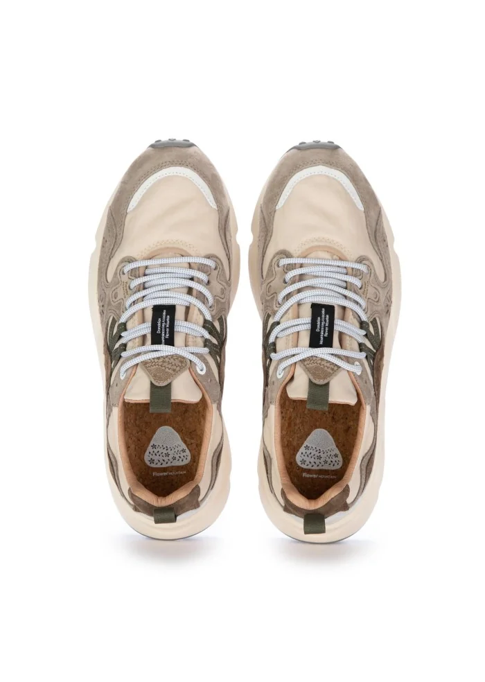 FLOWER MOUNTAIN | SNEAKERS YAMANO 3 BEIGE MARRONE Spedizione Gratuita