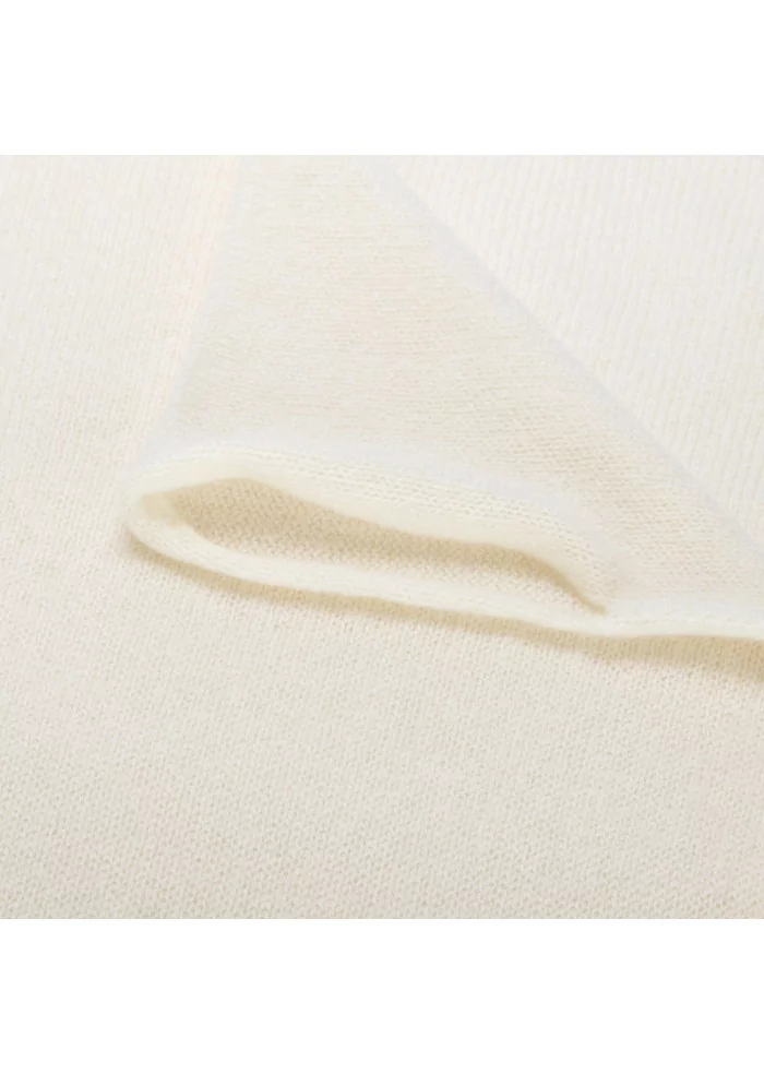 RIVIERA CASHMERE | SCALDACOLLO RASATO BIANCO PANNA Consegna Veloce
