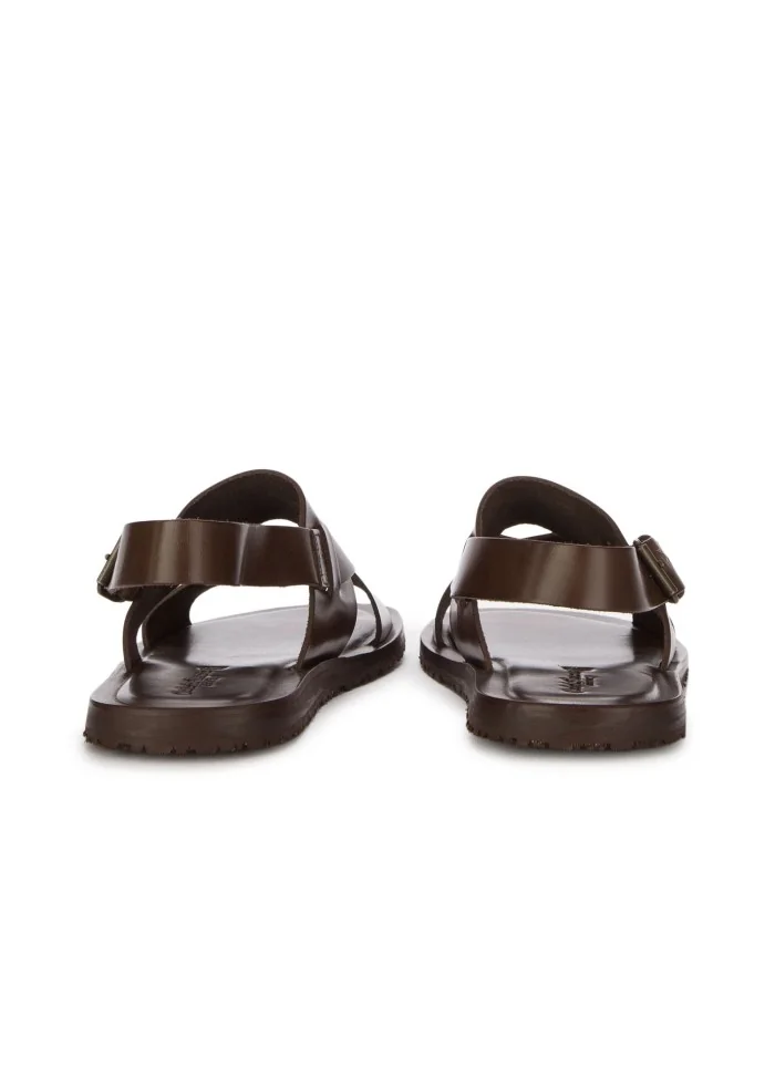 CUOIERIA TOSCANA | SANDALI INCROCIATI MARRONE SCURO Sconto