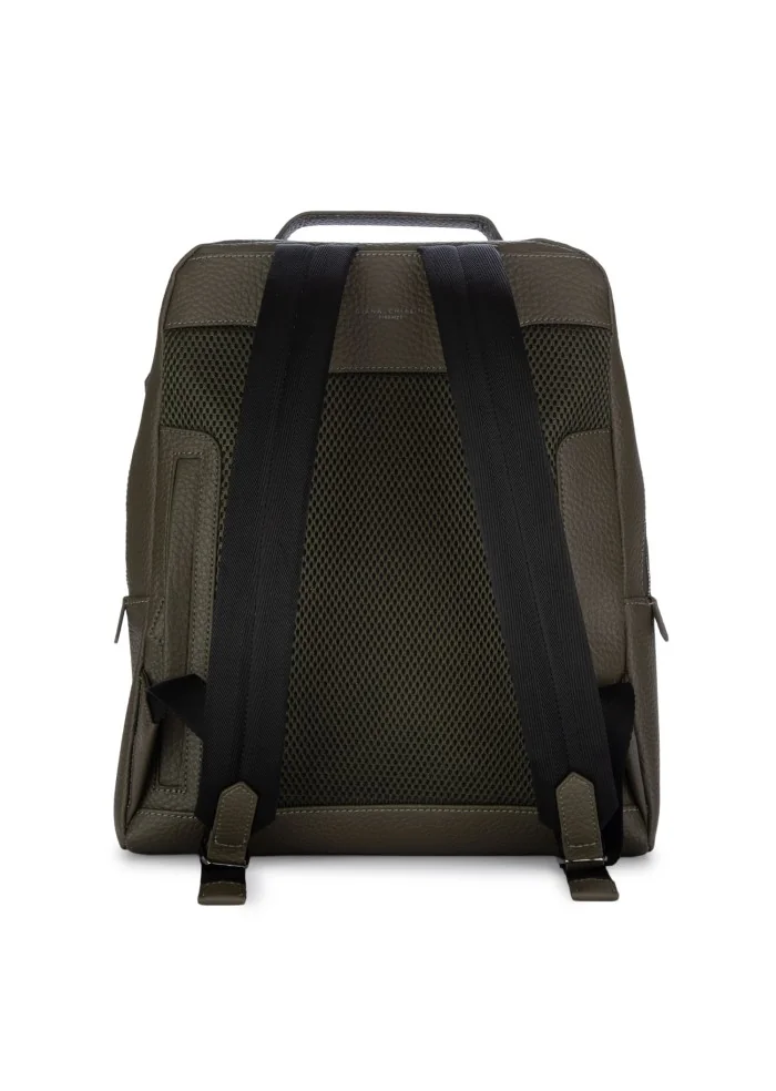 GIANNI CHIARINI | ZAINO PELLE MARTELLATA VERDE MILITARE Offerte