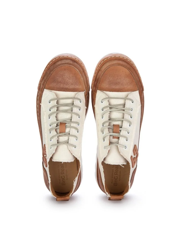 BNG REAL SHOES | SNEAKERS LA NOCCIOLA BIANCO MARRONE I Più Venduti