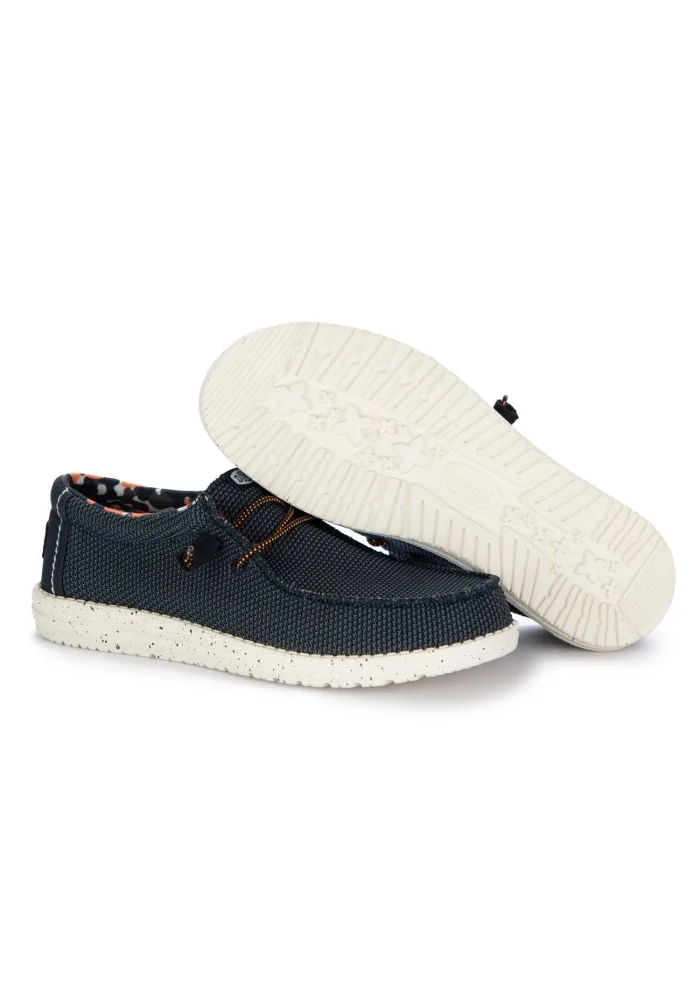 HEY DUDE | SCARPE BASSE WALLY SOX STITCH BLU In Linea