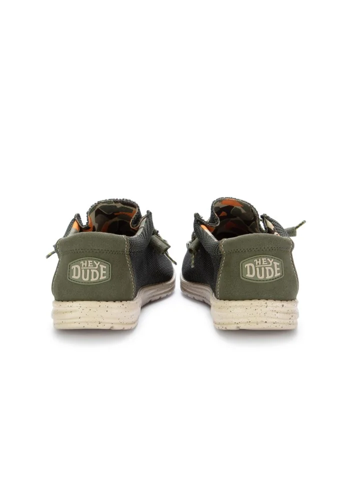 HEY DUDE | SCARPE BASSE WALLY SOX STITCH VERDE Nuovo