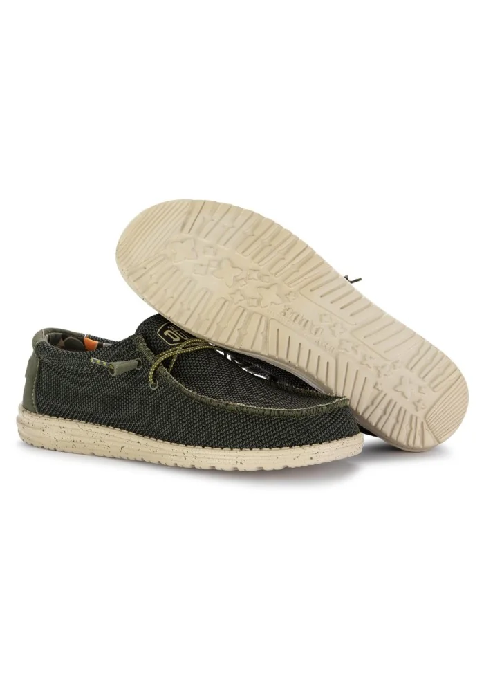 HEY DUDE | SCARPE BASSE WALLY SOX STITCH VERDE Nuovo