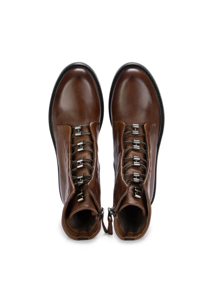 MJUS | STIVALETTI ALLACCIATI ZIP PELLE MARRONE Sottocosto