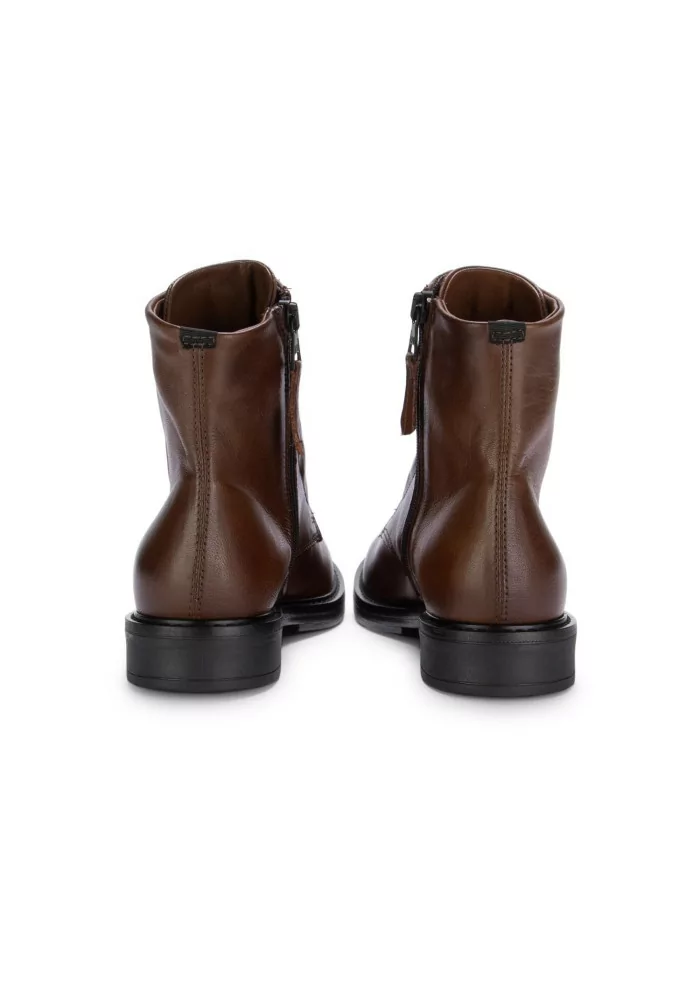 MJUS | STIVALETTI ALLACCIATI ZIP PELLE MARRONE Sottocosto