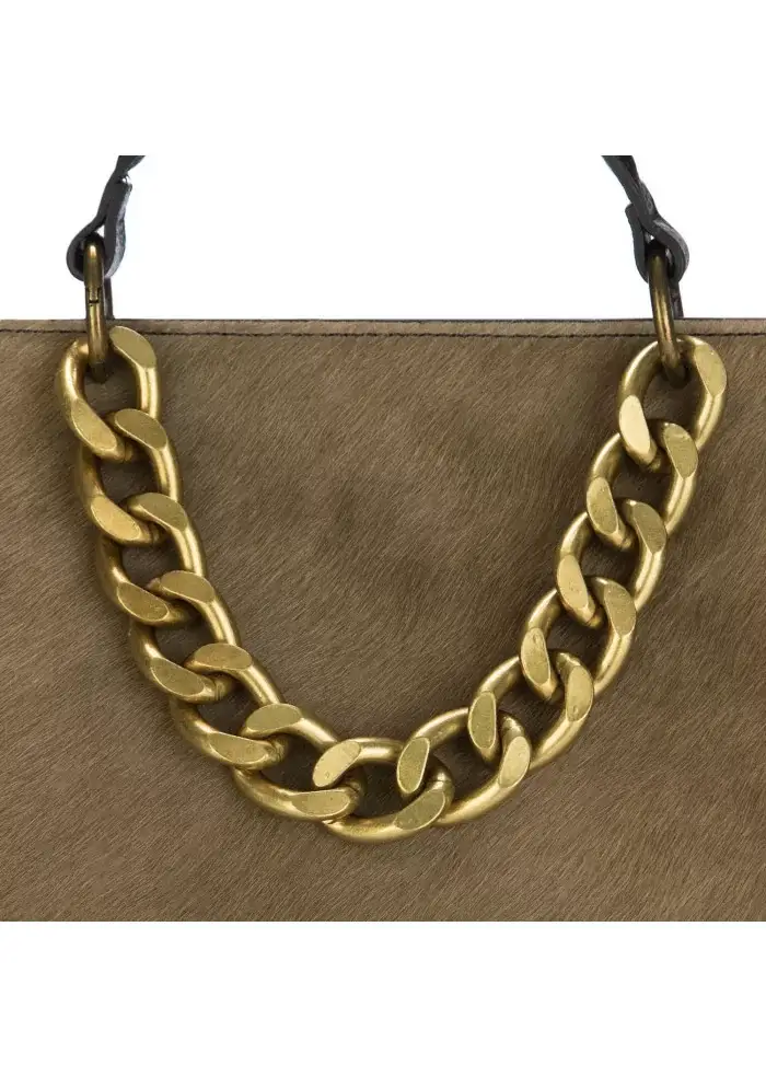 MY BEST BAG | BORSA A MANO EVELINE NERO KHAKI Economico
