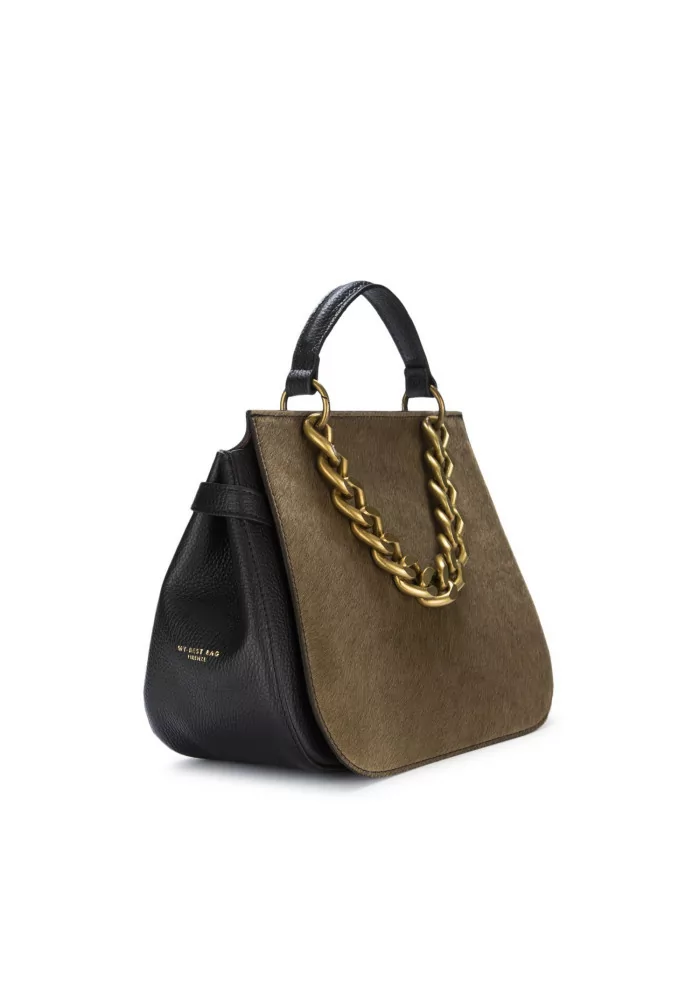 MY BEST BAG | BORSA A MANO EVELINE NERO KHAKI Economico