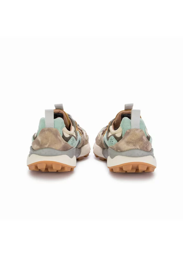 FLOWER MOUNTAIN | SNEAKERS YAMANO 3 PELLE BEIGE AZZURRO Moda