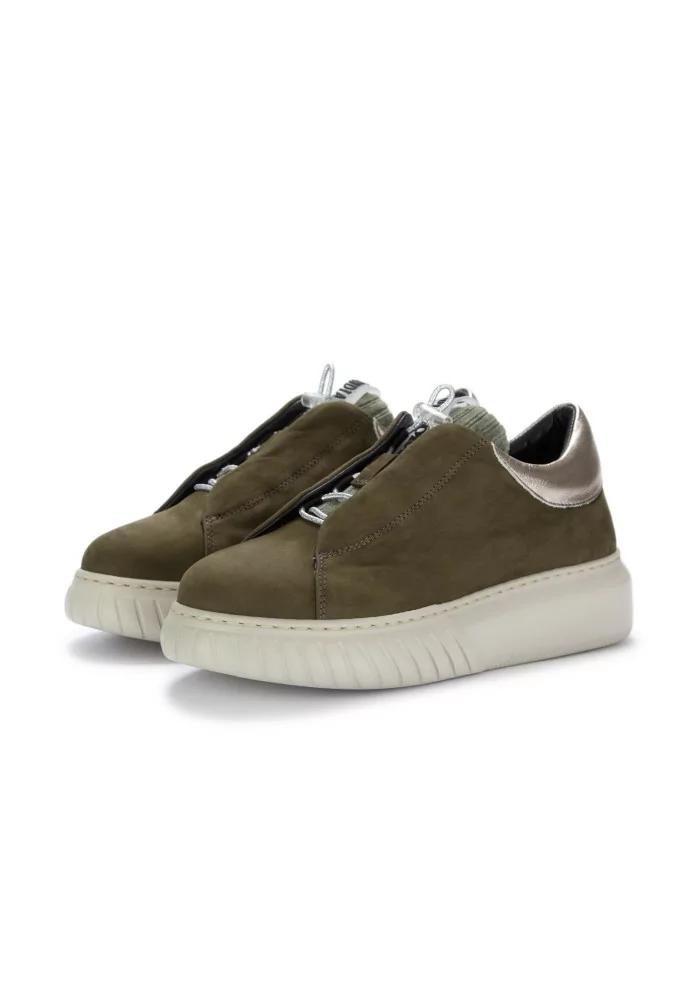 ANDIA FORA | SNEAKERS LIBI PY PELLE NABUK VERDE MILITARE Qualità
