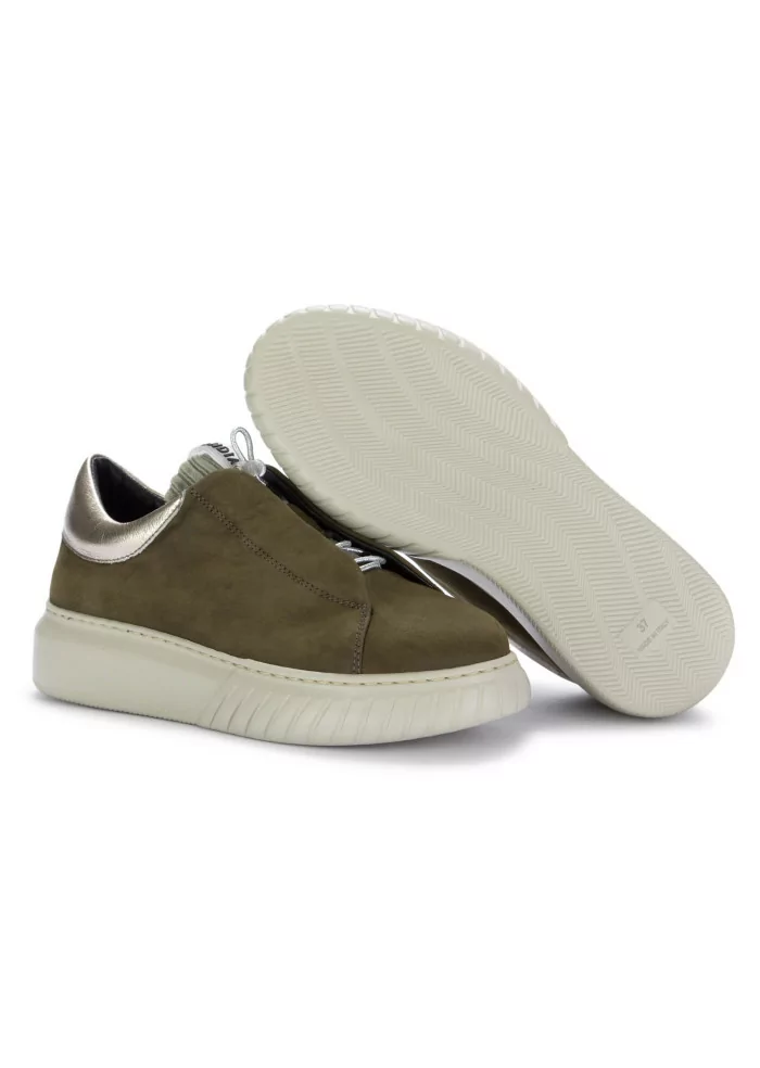 ANDIA FORA | SNEAKERS LIBI PY PELLE NABUK VERDE MILITARE Qualità