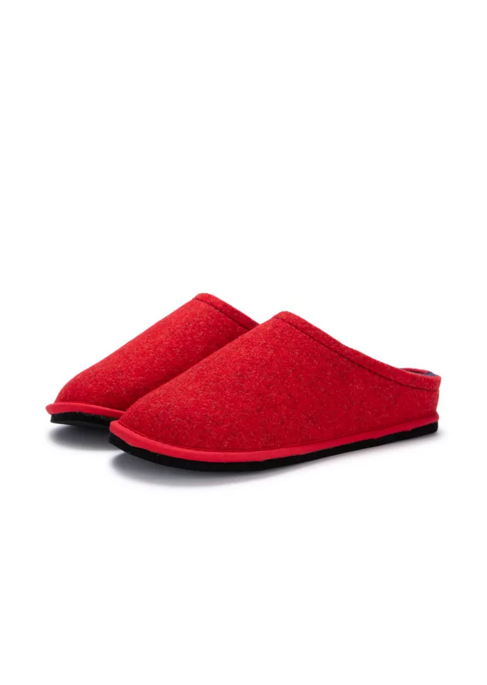 LÖWENWEISS | PANTOFOLE FELTRO DI LANA ROSSO BLU Vendita