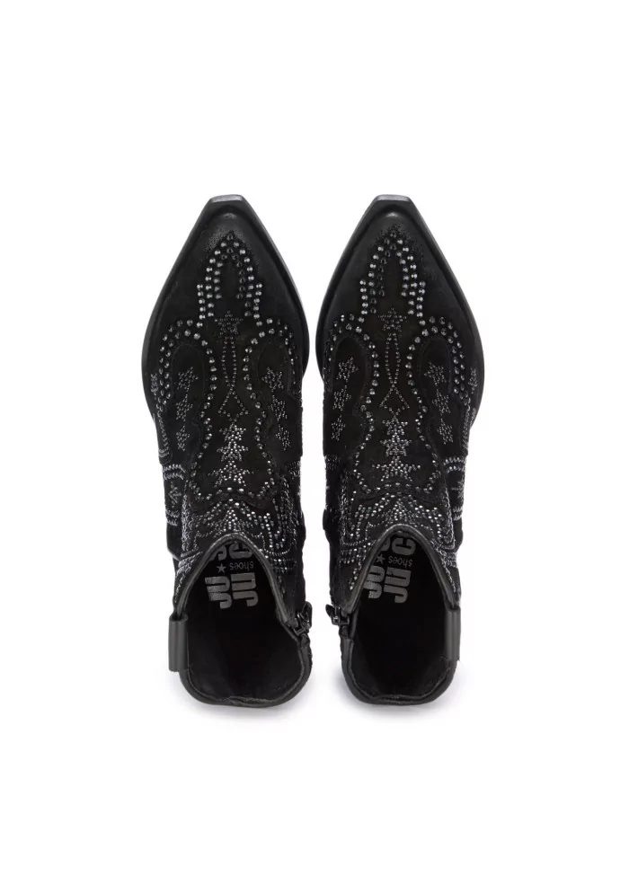 JUICE | STIVALETTI TEXANI CAMOSCIO STRASS NERO Fino Al -60%