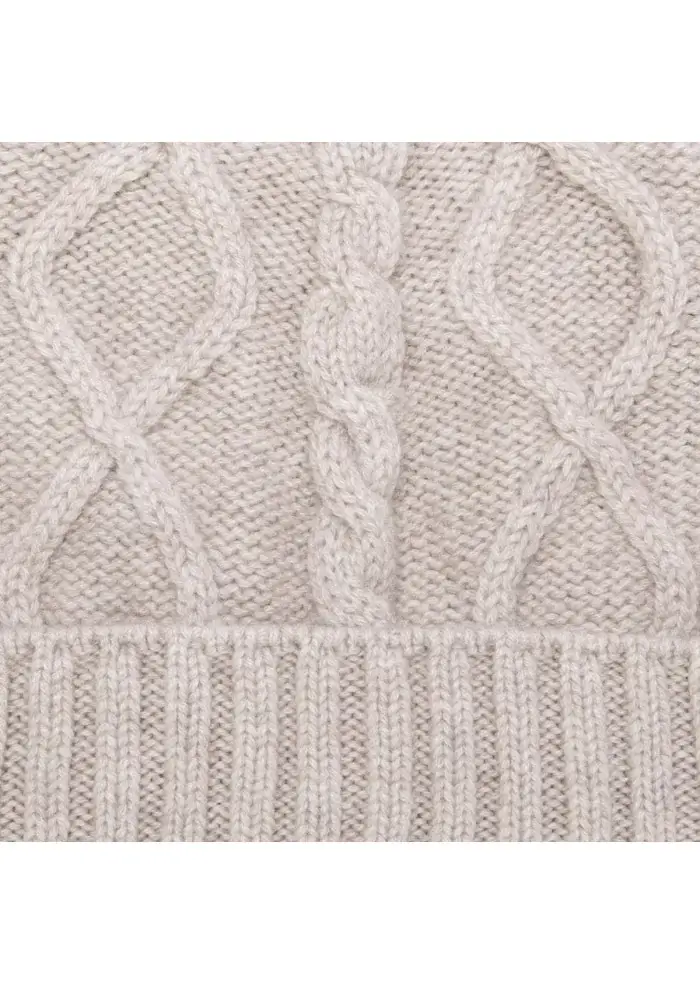 RIVIERA CASHMERE | BERRETTO WAFFLE BEIGE Sottocosto